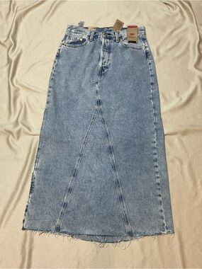 Levi's Light Blue Denim Maxi Skirt - Women